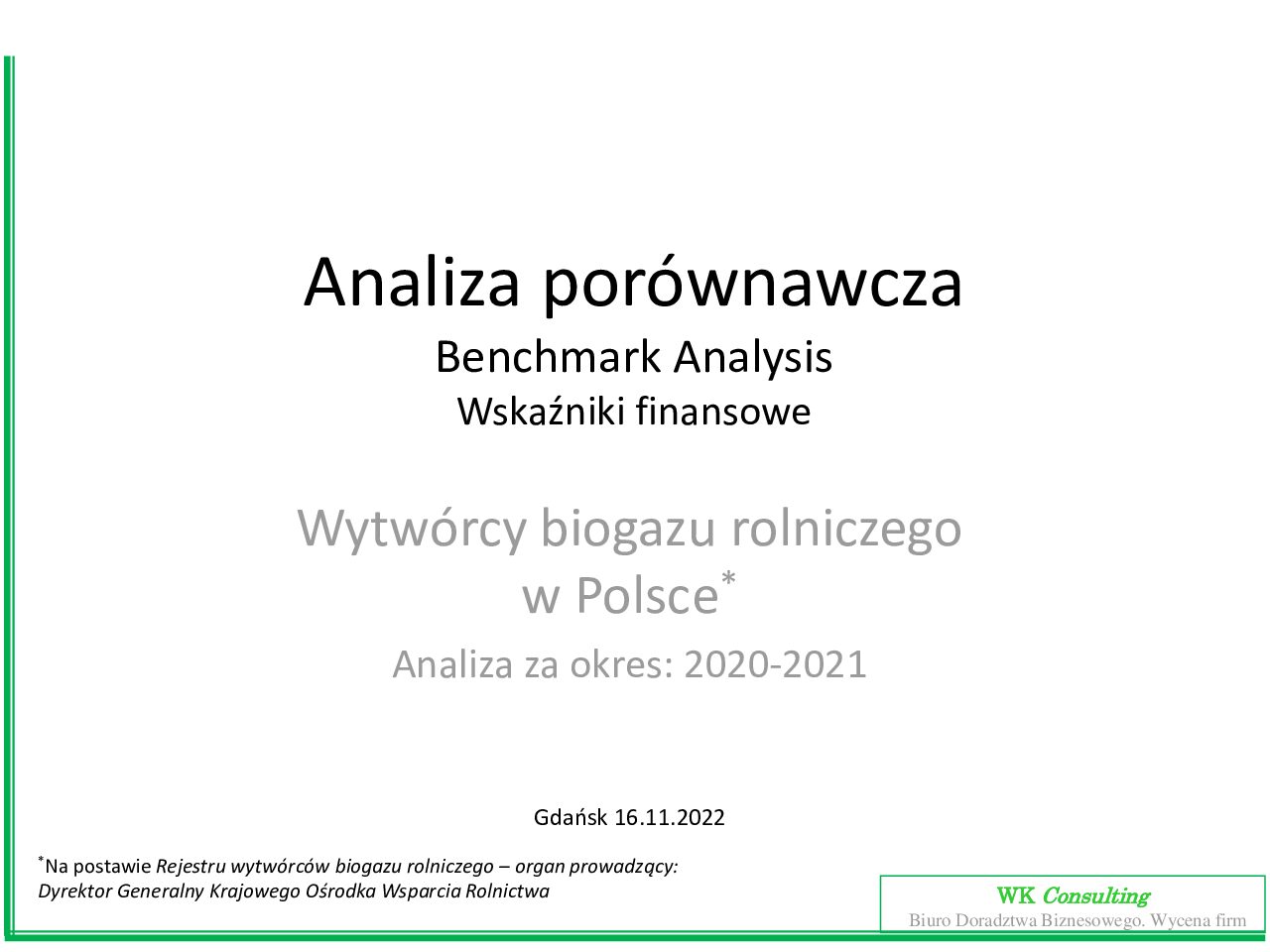 Raport: Wyniki biogazowni rolniczych w Polsce: 2020-2021